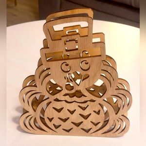 Wooden Light Up Turkey Decor